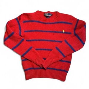 Polo Ralph Lauren Wool Crewneck Red Blue Stripes